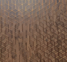 Ventura Plain Louvers Charcoal Wall Panels, For Home