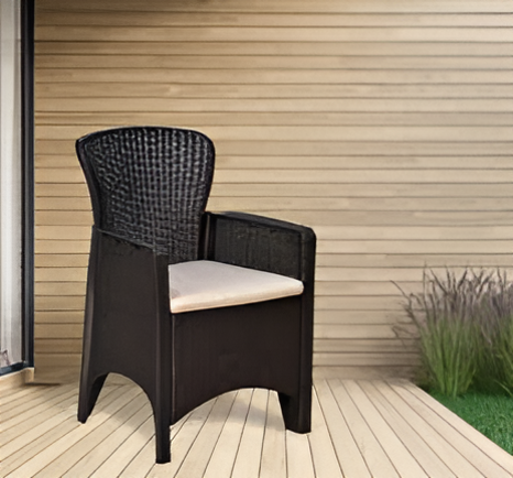 Nilkamal Breeze 2 Seater Balcony Sofa set with Square Center Table with Toughened Glass