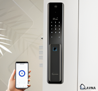 LAVNA Smart Door Lock with Fingerprint | Camera | WiFi | Mobile App | PIN | RFID Card