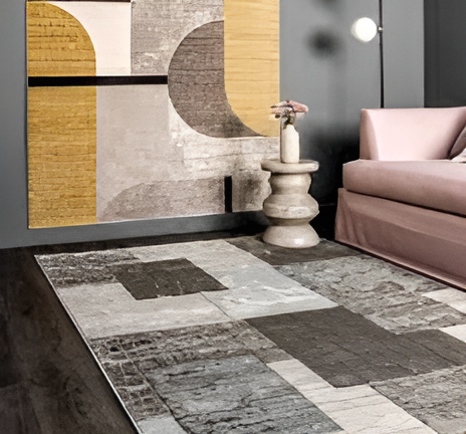 D'Decor Rugs for Living Room/Home/Office | Austin-2165-OJ8-N-80X150Cms, Polypropylene.