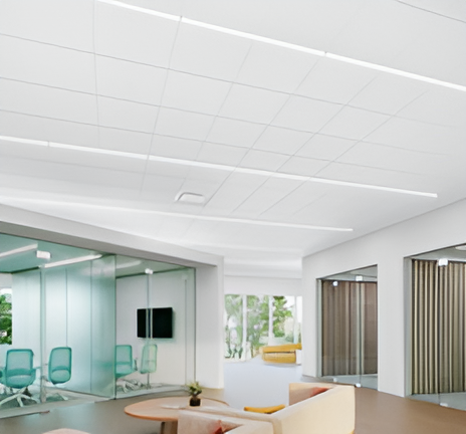 Armstrong White Acoustical Ceiling Tiles.