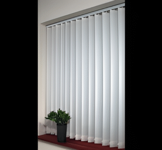 White Fabric Vista Vertical Blinds, For Window Covering