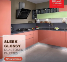 Modern Sleek Kitchen By Asian Paints - Copy