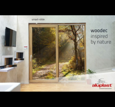 Aluplast 3 Track Sliding Wooden Upvc Window, 2134x2134