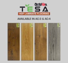 Brown Plain Action Tesa Laminated wooden Flooring