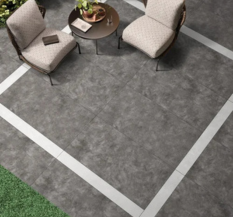 Ceramic Glossy Orientbell DGVT Smoky Grey Dark Floor Tiles