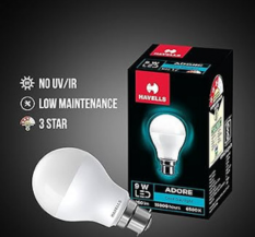 Havells 9W B22D LED Cool Day Light Lamp (White) - Pack of 4