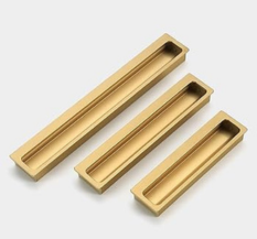 EBCO Chesh Concealed Handle Pack of 2 Stainless Steel with Screws | Golden Stainless Steel Door Handle