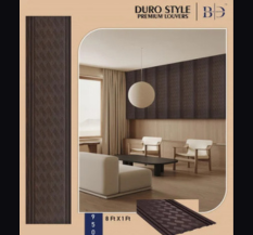 DURO WPC Textured Duro Style Premium Charcoal Louvers Panel.