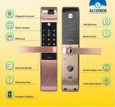 Mortise Yale YDM7116A Fingerprint Smart Lock Integration with Video Door Phone.