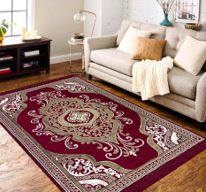 D'DECOR Chenille Carpet 5x7 Feet | Soft Velvet Rug for Living Room, Hall & Bedroom | Floor Carpet for Home.