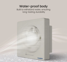 Crompton Brisk Air 200 mm (8 inch) Exhaust Fan for Kitchen, Bathroom and Office (White)