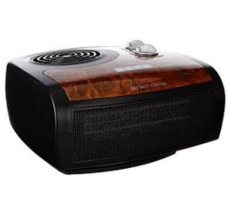USHA 1212 PTC with Adjustable Thermostat Fan Heater (Black/Brown, 1500-Watts).
