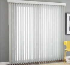 White Fabric Vista Vertical Blinds, For Window Covering.