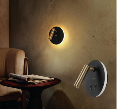 PHILIPS 7-Watt Black & Brass Bedside Wall Light | Hint Black & Brass Bedside Wall Light for Home & Decoration
