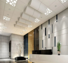 Coated White Armstrong Modular Ceiling Panel.