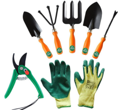 TrustBasket 7 Pcs Durable Mud Finger Multi-Purpose Plant Care/Garden Tool Kit for Home Garden Trowel