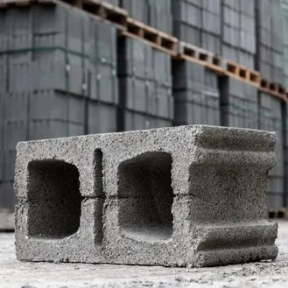 Solid Concrete Block, 9 in x 4 in x 3 in