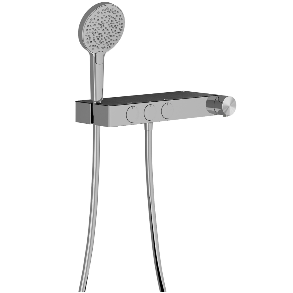 Flow T Wall-Mounted Thermo Shower MixerFeel the Power, Every drop of water embodies the vitality of life, infusing the body with continuous energy. The Flow-T, with its rich and delicate water flow, activates every cell in the body. In the moment of bathing, it not only provides nurishment but also offers repair and rejuvenation from the inside out.