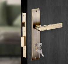 Dorset Zovi Handle On Plate 10 inch -Mortise Lock with 60 mm Both Side Key Cylinder Suitable for Main Door.
