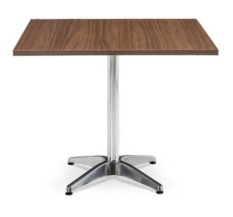 Brown - Classic Walnut Durian Milano Rectangular Cafeteria Table.