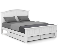 Urban Ladder Wichita Drawer Storage Bed (Bed Size : Queen, Finish : White).
