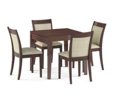 Urban Ladder Murphy 4 to 6 Extendable Dining Table (Finish : Dark Walnut).