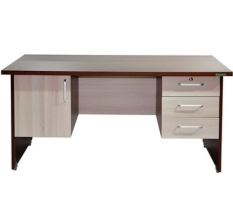 SPACEWOOD - Office Table a Best Product - Action Executive Office/Study Table with 3 Drawers .