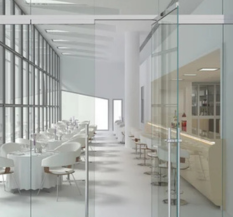 Modi Guard Hinged Aluminim Glass Door, For Office