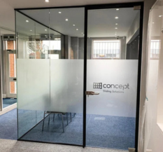AIS Glass Aluminium Acoustic Glass Door Partition for Offices