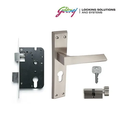 Godrej Mortise Door Lock | NEH 08 1CK Handle Set with 3 Keys | Suitable for Left & Right Handed.